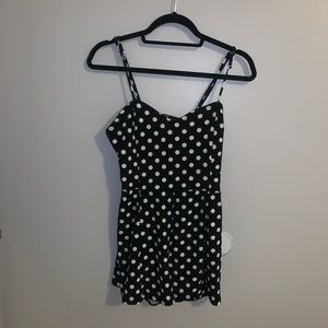 Black and White Polka Dot Romper